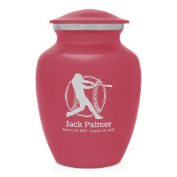 Baseball Sharing Urn - Rose Pink