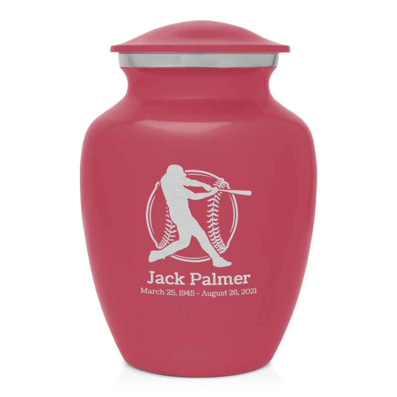 Baseball Sharing Urn - Rose Pink