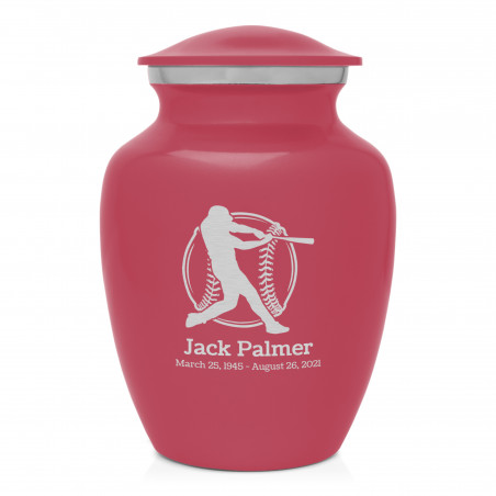 Baseball Sharing Urn - Rose Pink