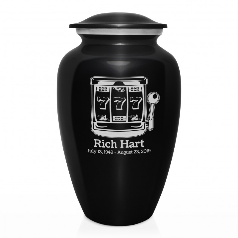 Slot Machine Cremation Urn - Jet Black
