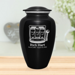 Slot Machine Cremation Urn - Jet Black