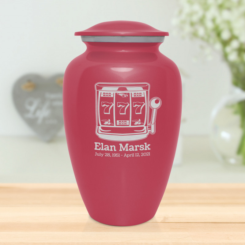 Slot Machine Cremation Urn - Rose Pink