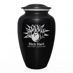 Bowling Cremation Urn - Jet Black