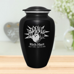 Bowling Cremation Urn - Jet Black