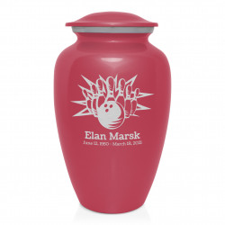 Bowling Cremation Urn - Rose Pink