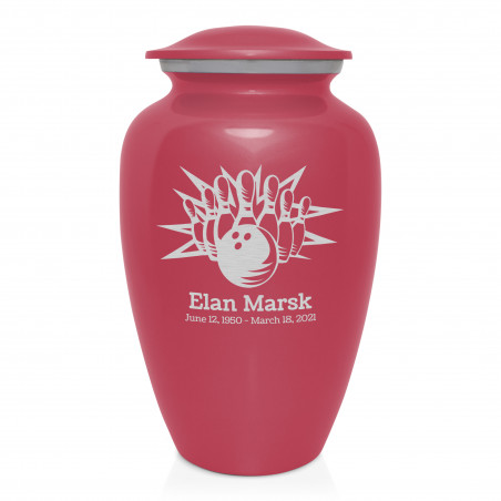 Bowling Cremation Urn - Rose Pink