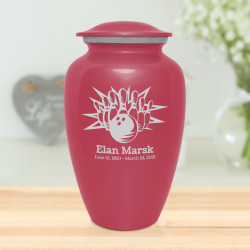 Bowling Cremation Urn - Rose Pink