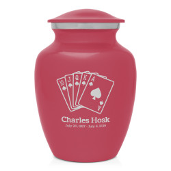 Playing Cards Sharing Urn - Rose Pink