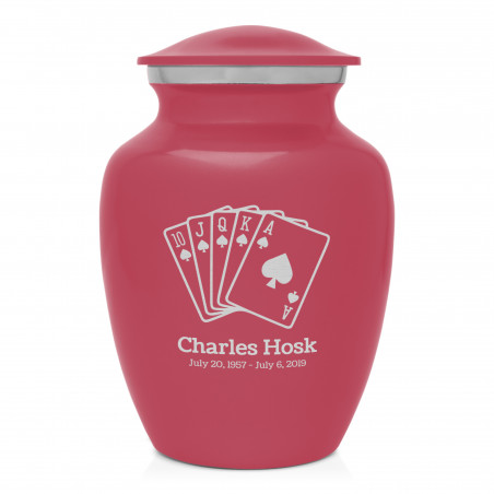 Playing Cards Sharing Urn - Rose Pink