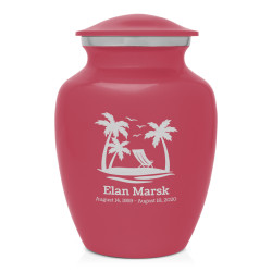 Tropical Beach Sharing Urn - Rose Pink