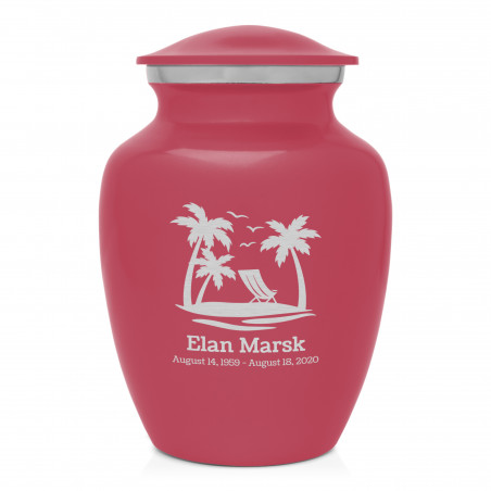 Tropical Beach Sharing Urn - Rose Pink