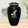 Cowboy Boots Cremation Urn - Jet Black