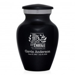 His Grace Is Enough Keepsake Urn - Jet Black
