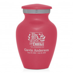 His Grace Is Enough Keepsake Urn - Rose Pink