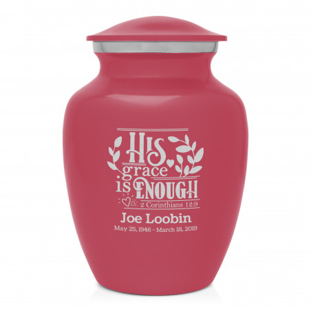 His Grace Is Enough Sharing Urn - Rose Pink