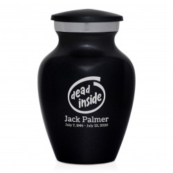 Dead Inside Keepsake Urn - Jet Black