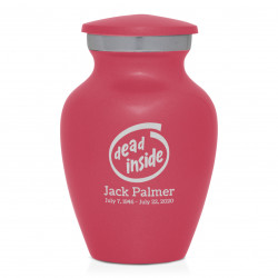 Dead Inside Keepsake Urn - Rose Pink