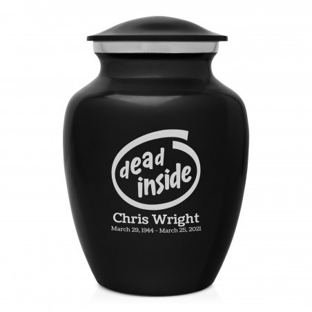 Dead Inside Sharing Urn - Jet Black