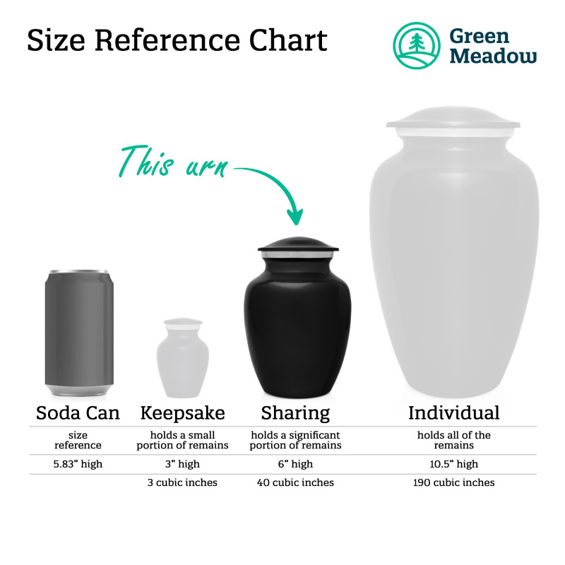 Dead Inside Sharing Urn - Jet Black