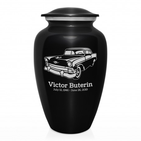Classic Car II Cremation Urn - Jet Black
