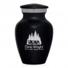 Travel Trailer Camper Keepsake Urn - Jet Black