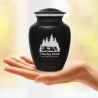 Travel Trailer Camper Sharing Urn - Jet Black