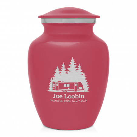 Travel Trailer Camper Sharing Urn - Rose Pink