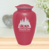 Travel Trailer Camper Cremation Urn - Rose Pink