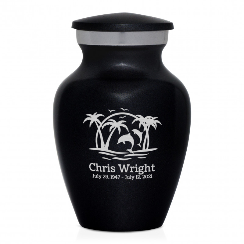 Endless Summer Sunset Keepsake Urn - Jet Black