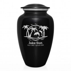 Endless Summer Sunset Cremation Urn - Jet Black
