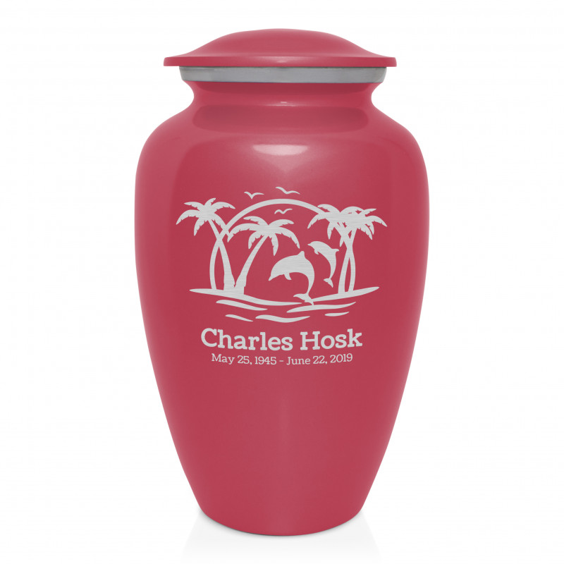 Endless Summer Sunset Cremation Urn - Rose Pink