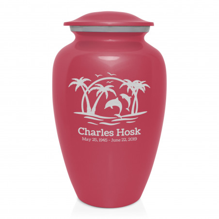 Endless Summer Sunset Cremation Urn - Rose Pink