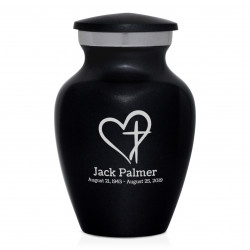 Love of Christ Keepsake Urn - Jet Black