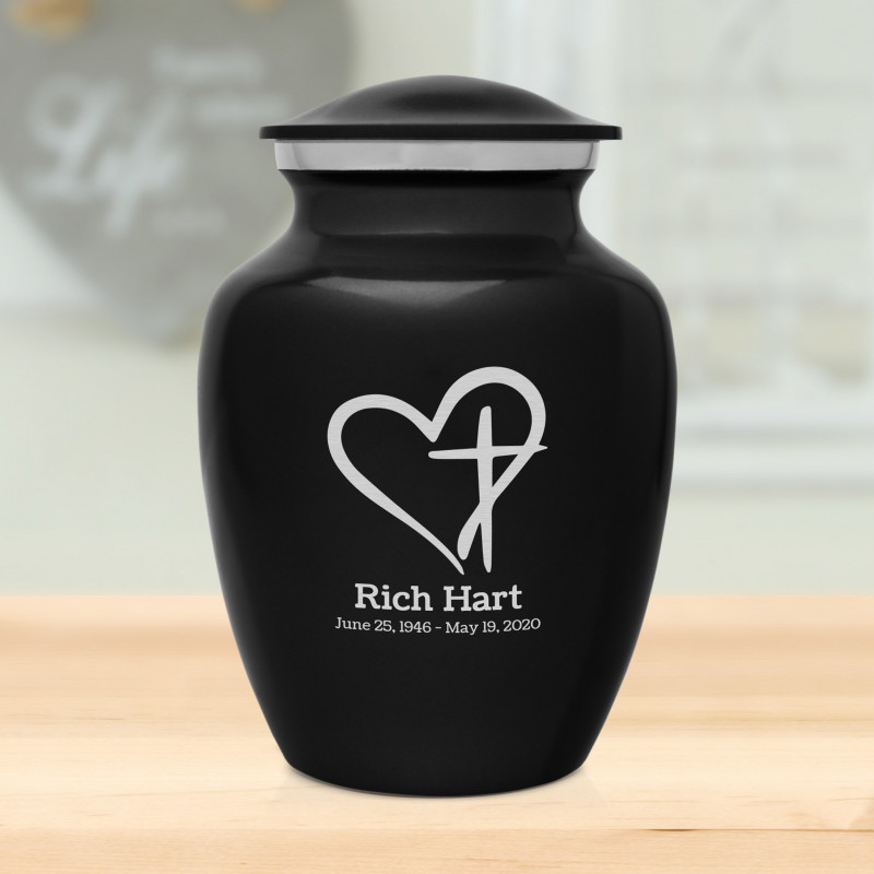 Love of Christ Sharing Urn - Jet Black