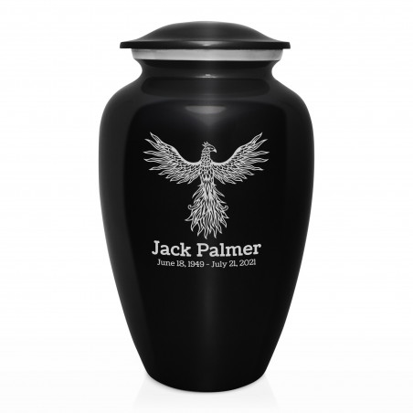 Phoenix Cremation Urn - Jet Black