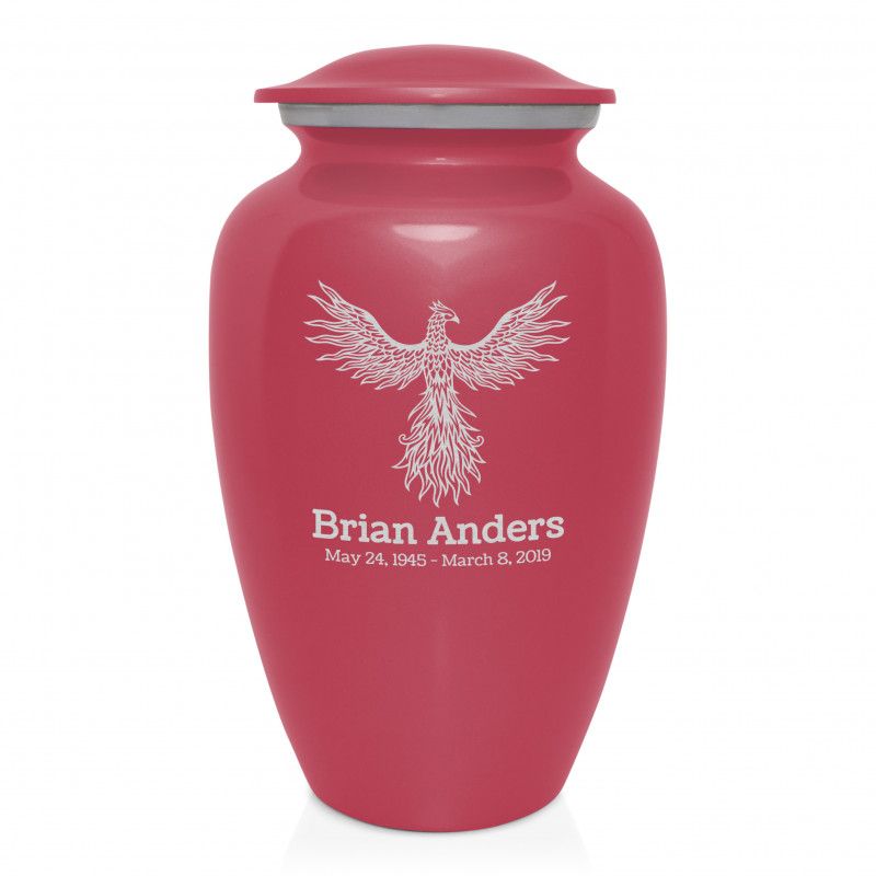 Phoenix Cremation Urn - Rose Pink