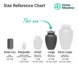 Large Brittany Spaniel Pet Cremation Urn - Gunmetal Gray