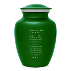 Footprints In the Sand Sharing Urn - Shamrock Green