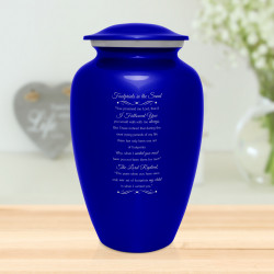 Footprints In the Sand Cremation Urn - Midnight Blue