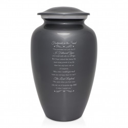 Footprints In the Sand Cremation Urn - Gunmetal Gray