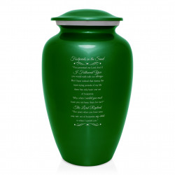 Footprints In the Sand Cremation Urn - Shamrock Green