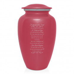 Footprints In the Sand Cremation Urn - Rose Pink