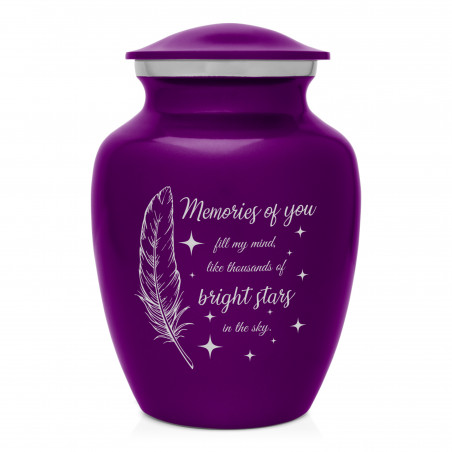 Memories Of You - Bright Stars Sharing Urn - Purple Luster