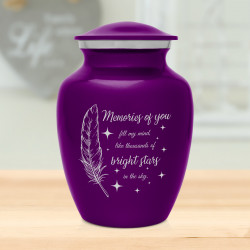 Memories Of You - Bright Stars Sharing Urn - Purple Luster