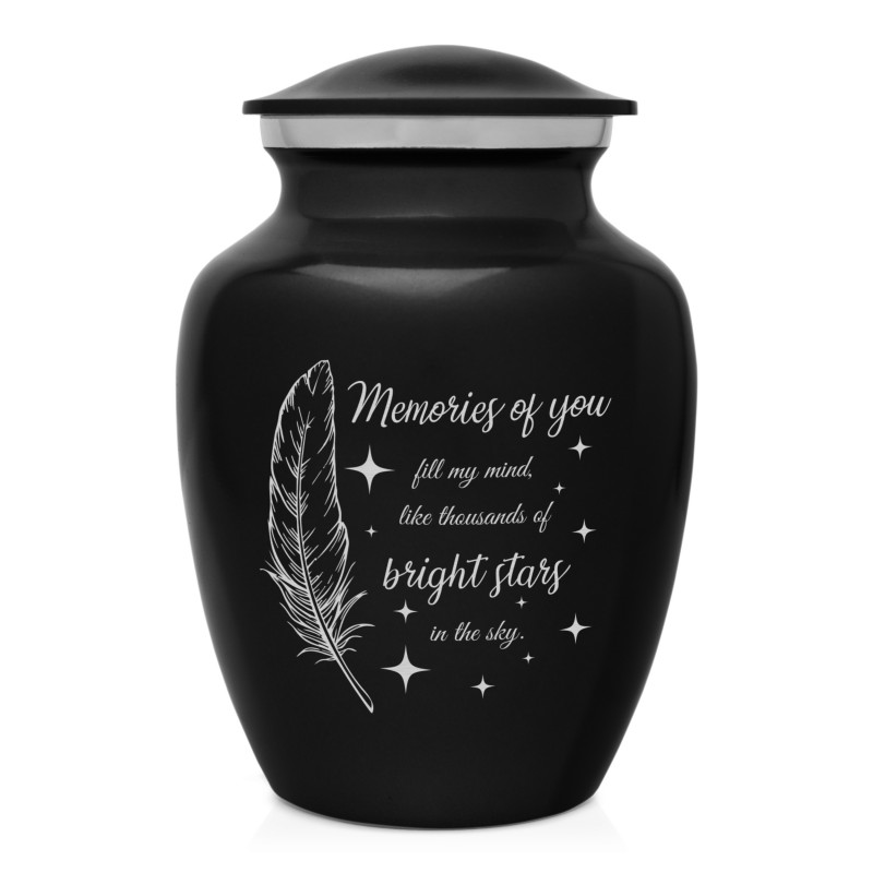 Memories Of You - Bright Stars Sharing Urn - Jet Black
