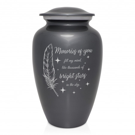 Memories Of You - Bright Stars Cremation Urn - Gunmetal Gray
