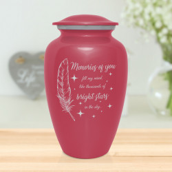 Memories Of You - Bright Stars Cremation Urn - Rose Pink