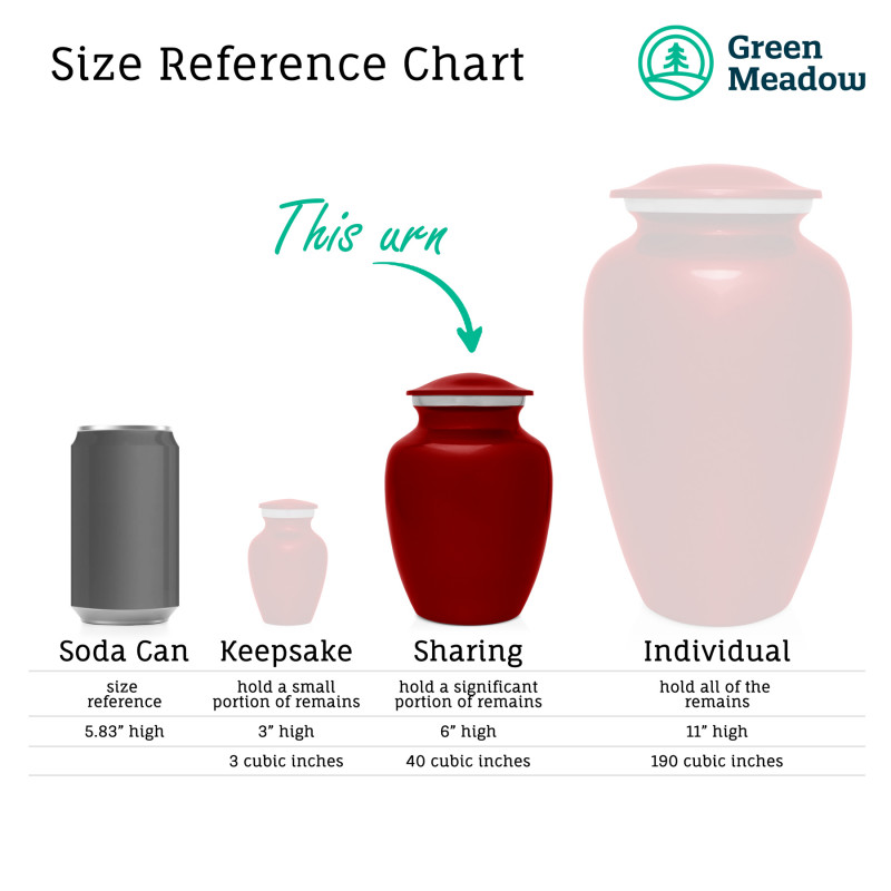 Irish Blessing Sharing Urn - Ruby Red