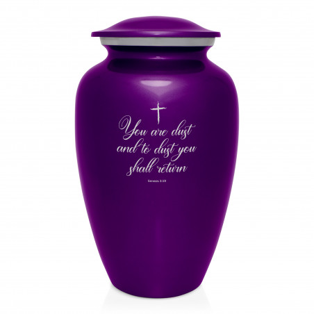Dust to Dust Cremation Urn - Purple Luster