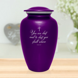 Dust to Dust Cremation Urn - Purple Luster